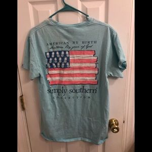 🌼3/$10🌼 simply southern aqua T-shirt’s  “southern by the grace of God” medium